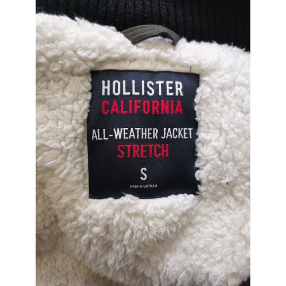 Hollister Green Camouflage All Weather Long Sleeve Jacket Stretch Small - Picture 5 of 7